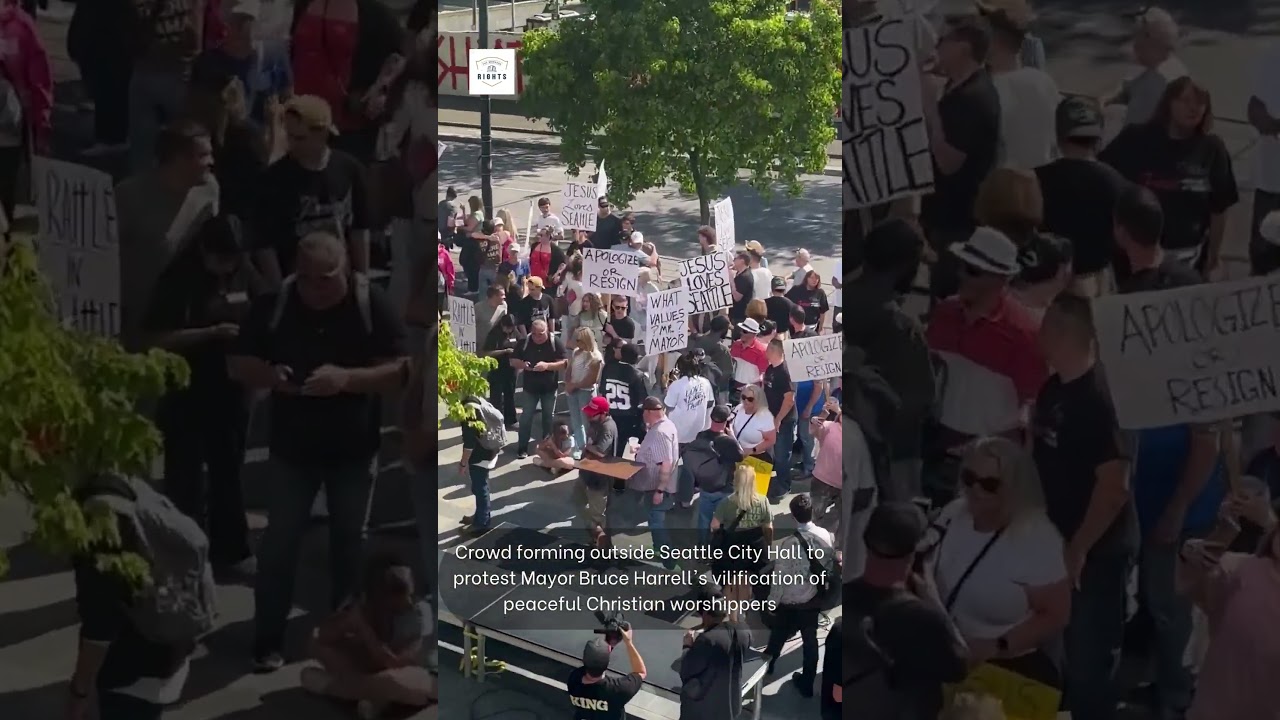 Seattle's city Hall became battleground as Christian protesters demand apology from Mayor of Seattle