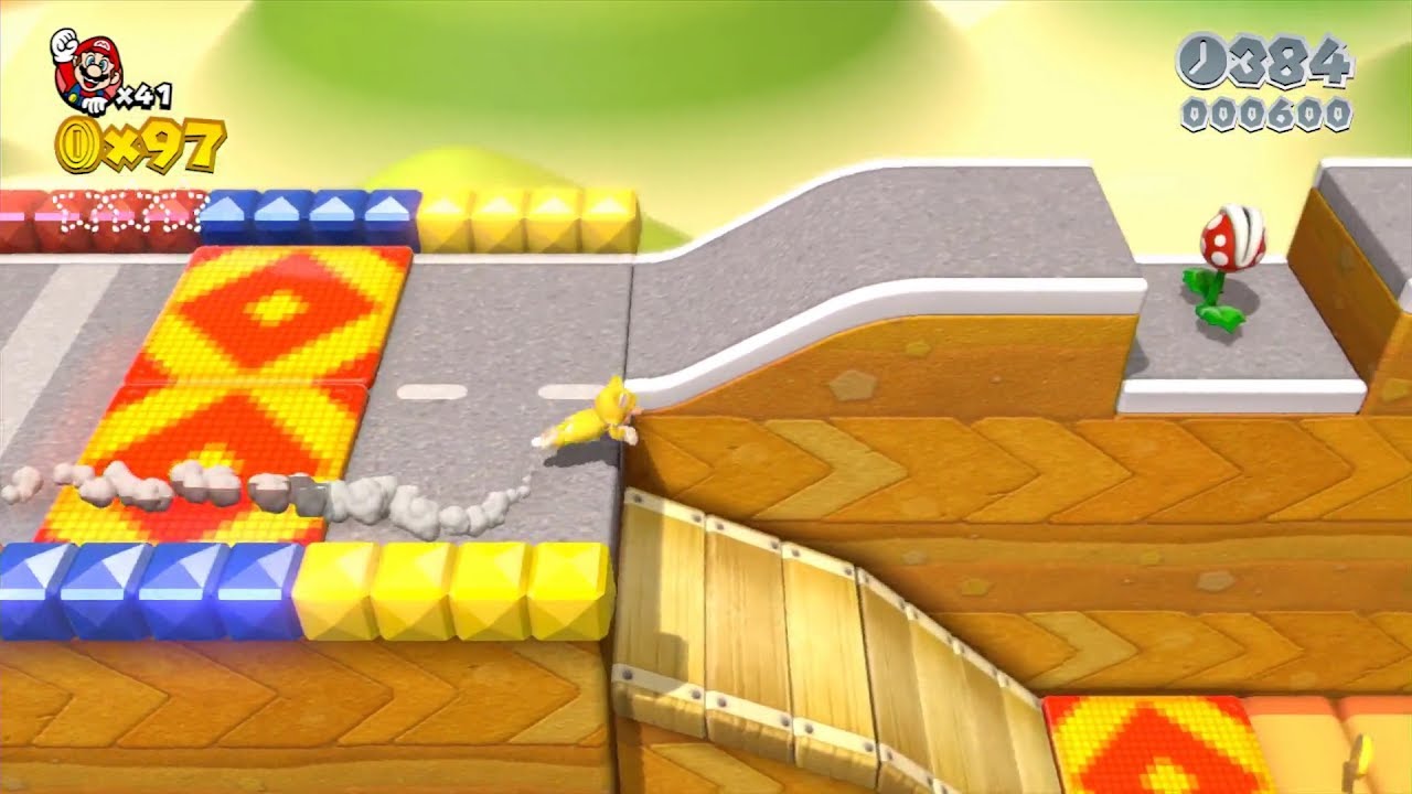 【スーパーマリオ3Dワールド】3-6「ダッシュレーシング」