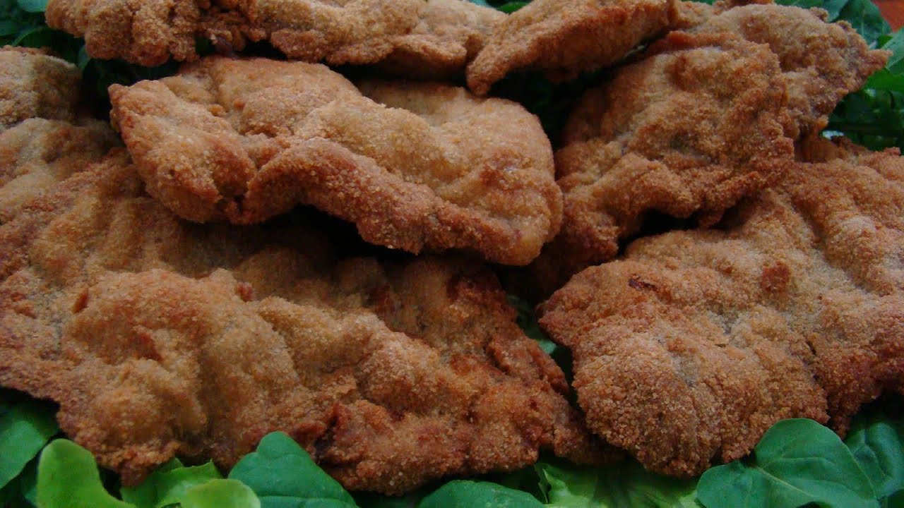 BIFE DE FÍGADO A MILANESA - COZINHANDO COM A MEIGA.