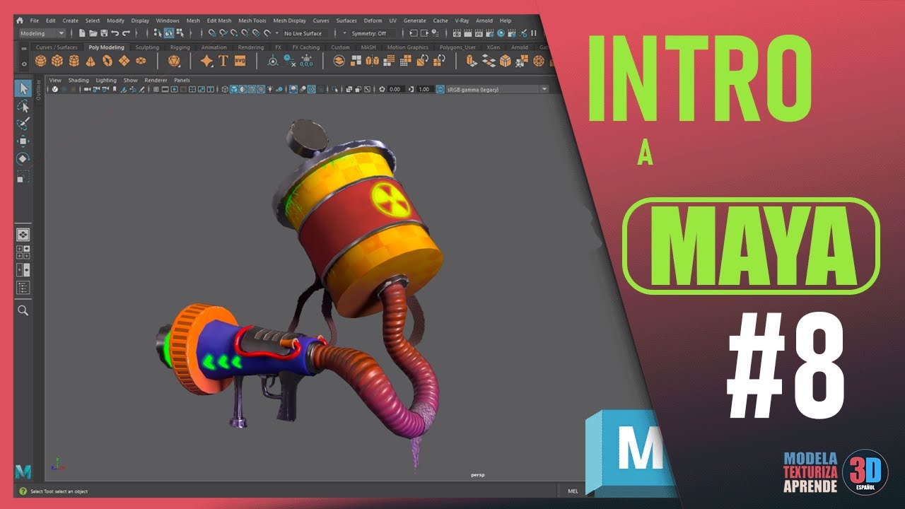 Insertar Borrar Edges en Maya  ✅Curso para principiantes✅Clase8