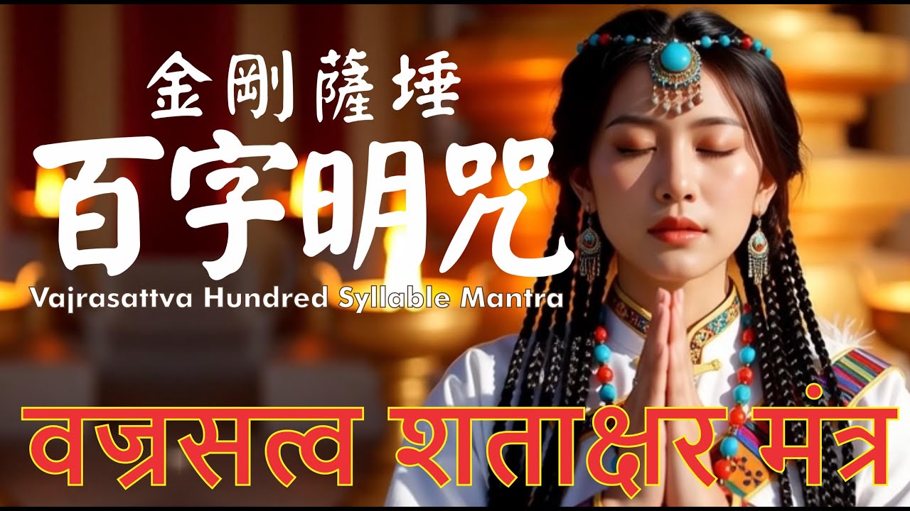 百字明咒｜金剛薩埵淨化一切業障｜深度懺悔與清淨修持｜49遍｜Vajrasattva 100 Syllable Mantra｜Deep Karma Purification｜49x Chanting