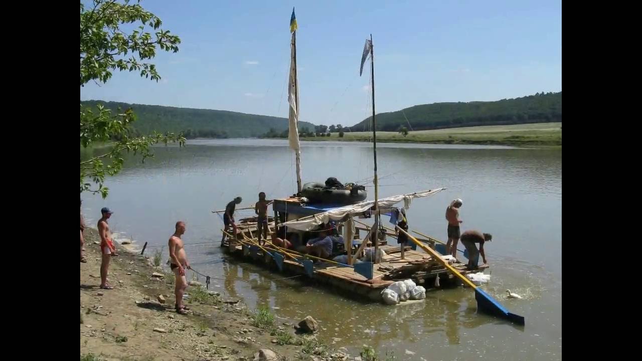 Дністер сплав  команди Граблі на плоті Джміль-2