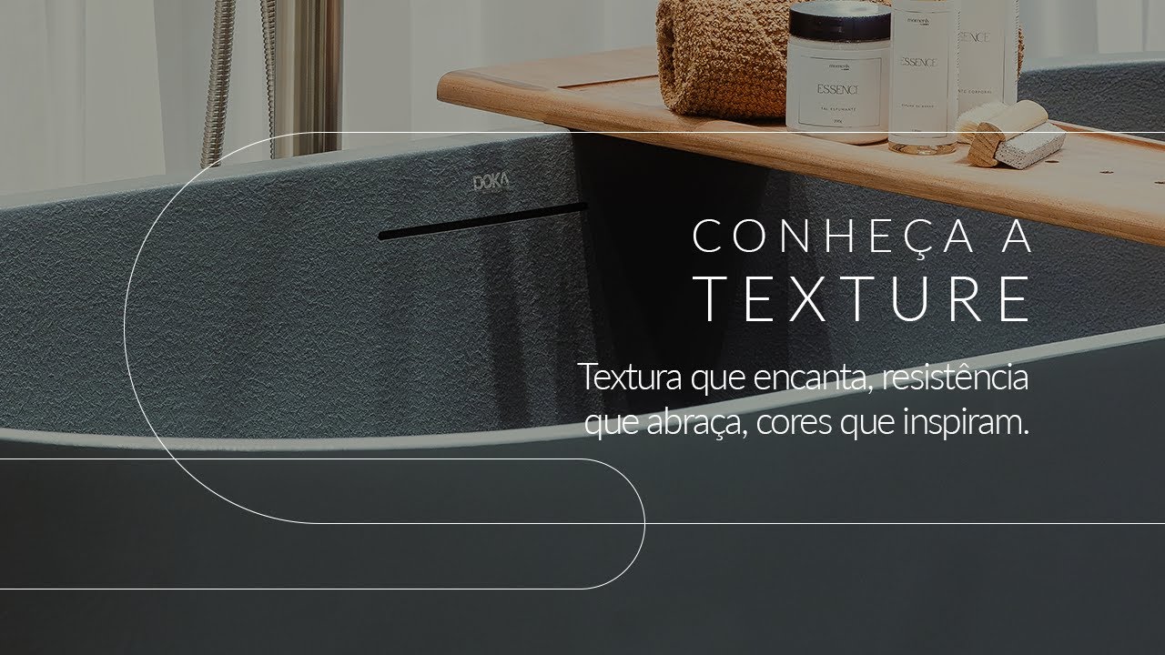 Banheira de Imers&atilde;o com Textura Natural | Linha Texture Doka Bath Works
