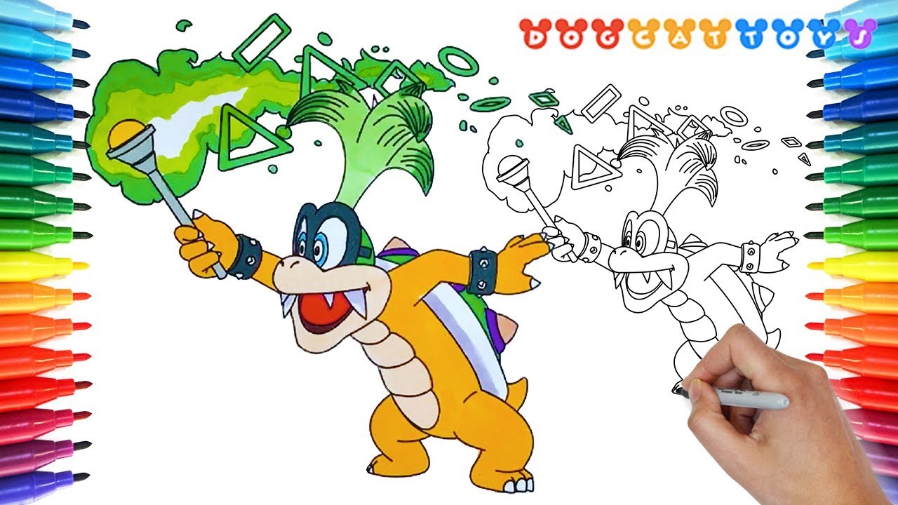 How to Draw Super Mario Bros, Iggy of Koopalings #203 | Drawing Coloring Pages Videos for Kids