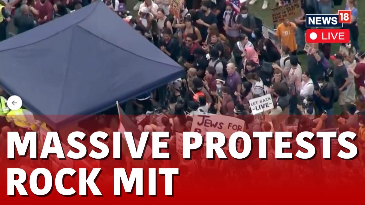 Pro Palestinian Protest At MIT | MIT Protesters Break Through Police Barricade Into Encampment |N18L