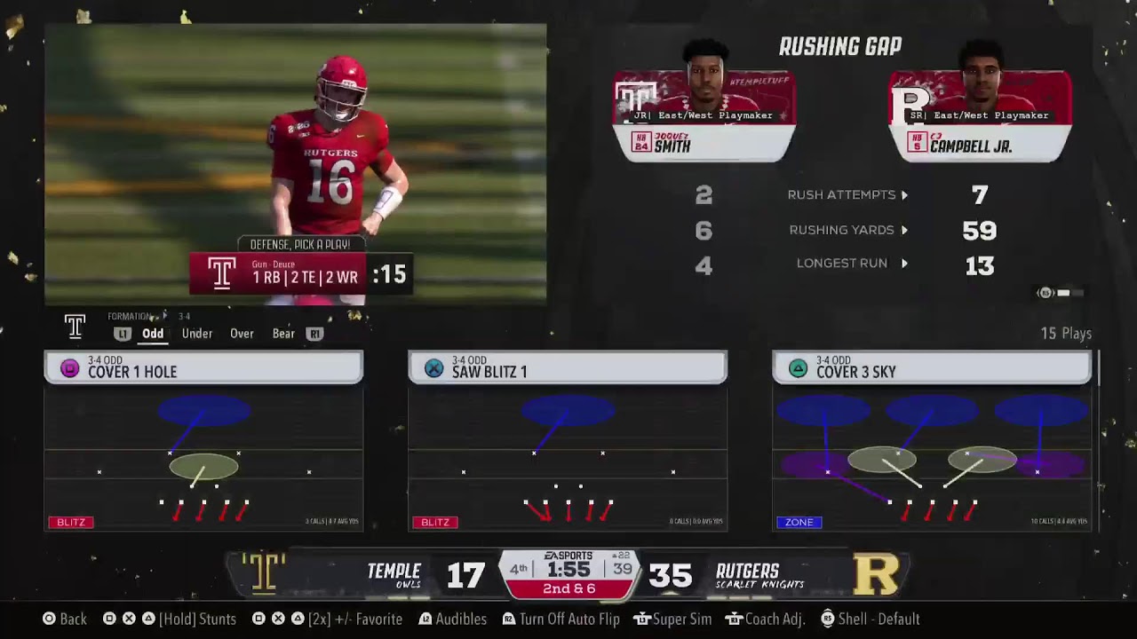 Temple owls vs Rutgers National Championship