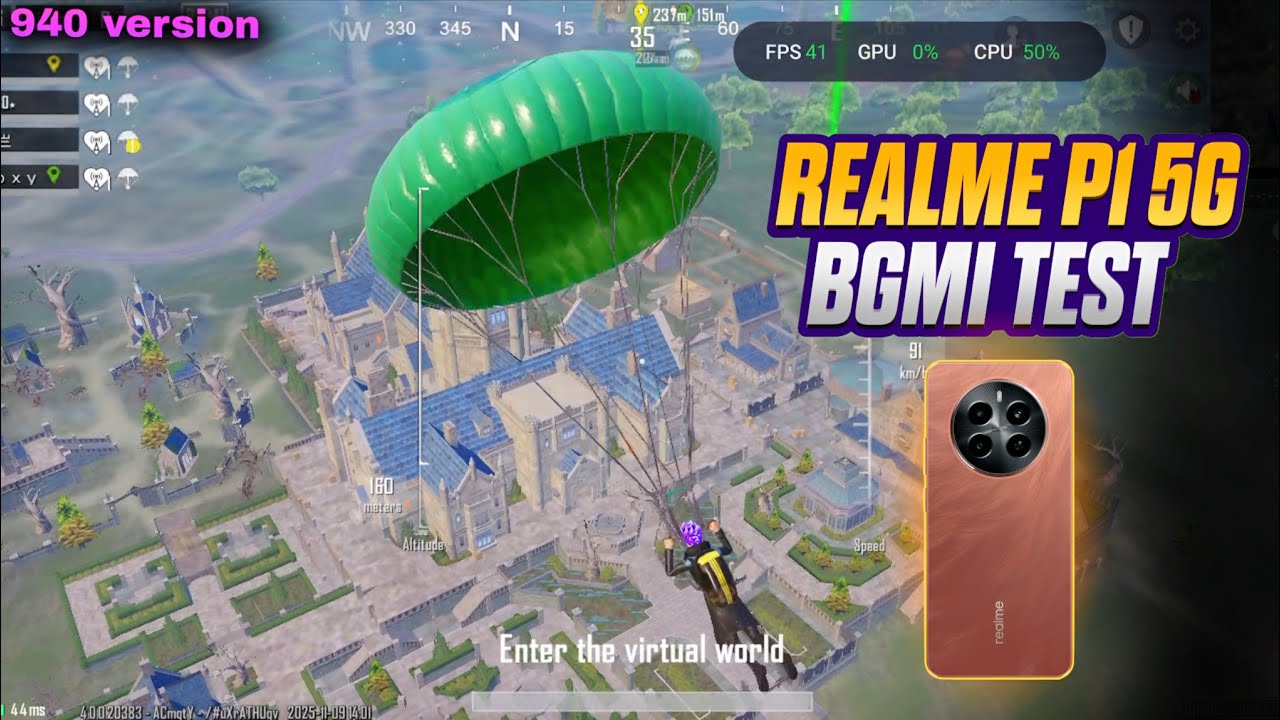 Realme P1 5g Bgmi Test in 940 version | Bgmi Test in Realme P1😱
