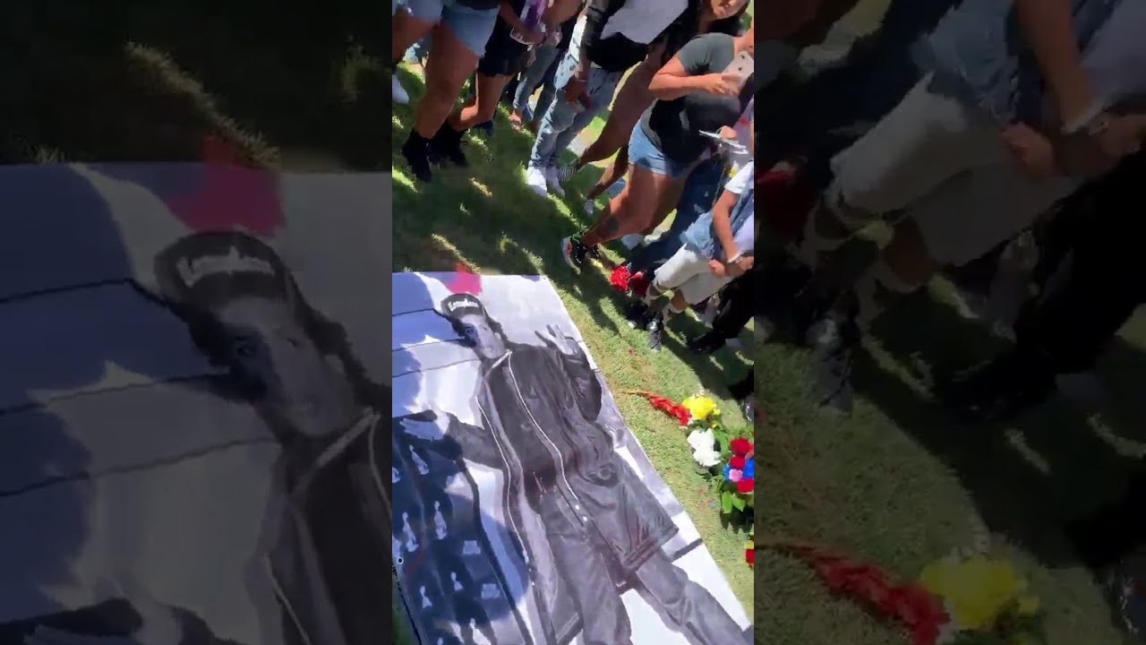 Eazy E 55th Birthday and new headstone  / tombstone unveiling. Cemetery Tim