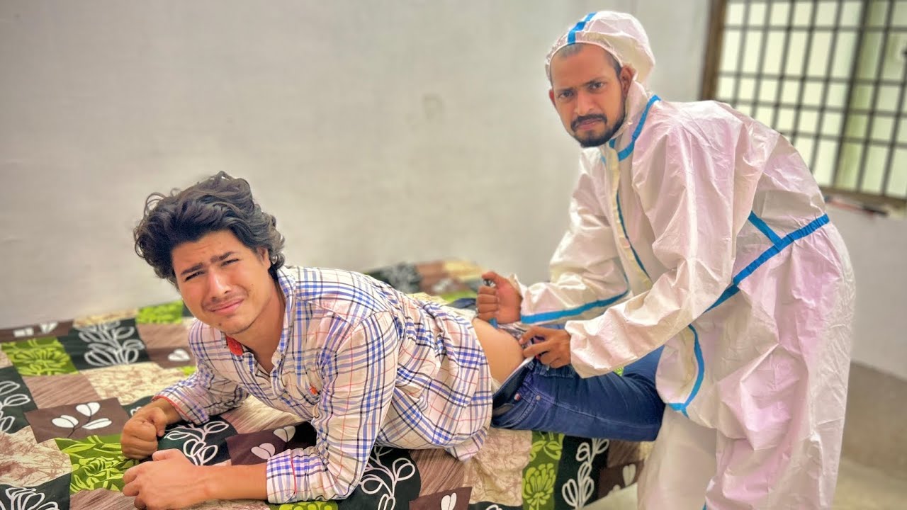#injection #funny video इंजेक्शन नहीं लगबा रहा जबरजस्ती लगाया 🤣😛💉😢