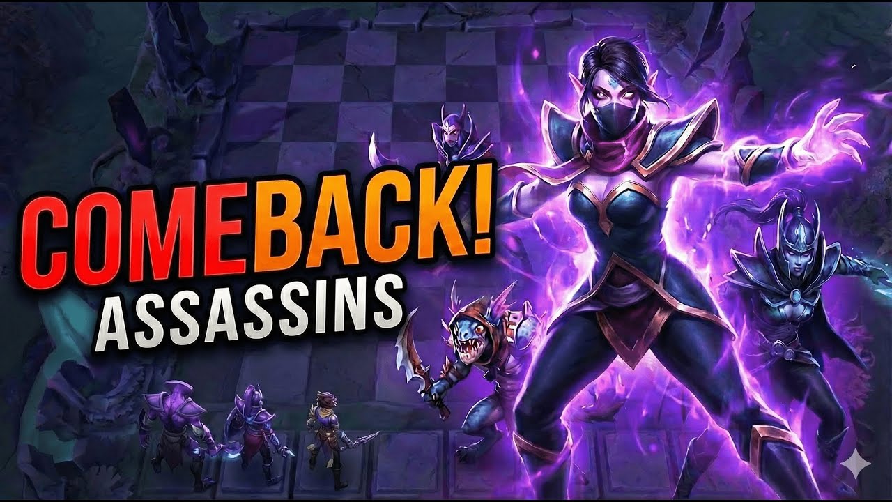 The Greatest 9 Assassin Comeback That ALMOST Won!😭 #autochess #dota2autochess #DAC2
