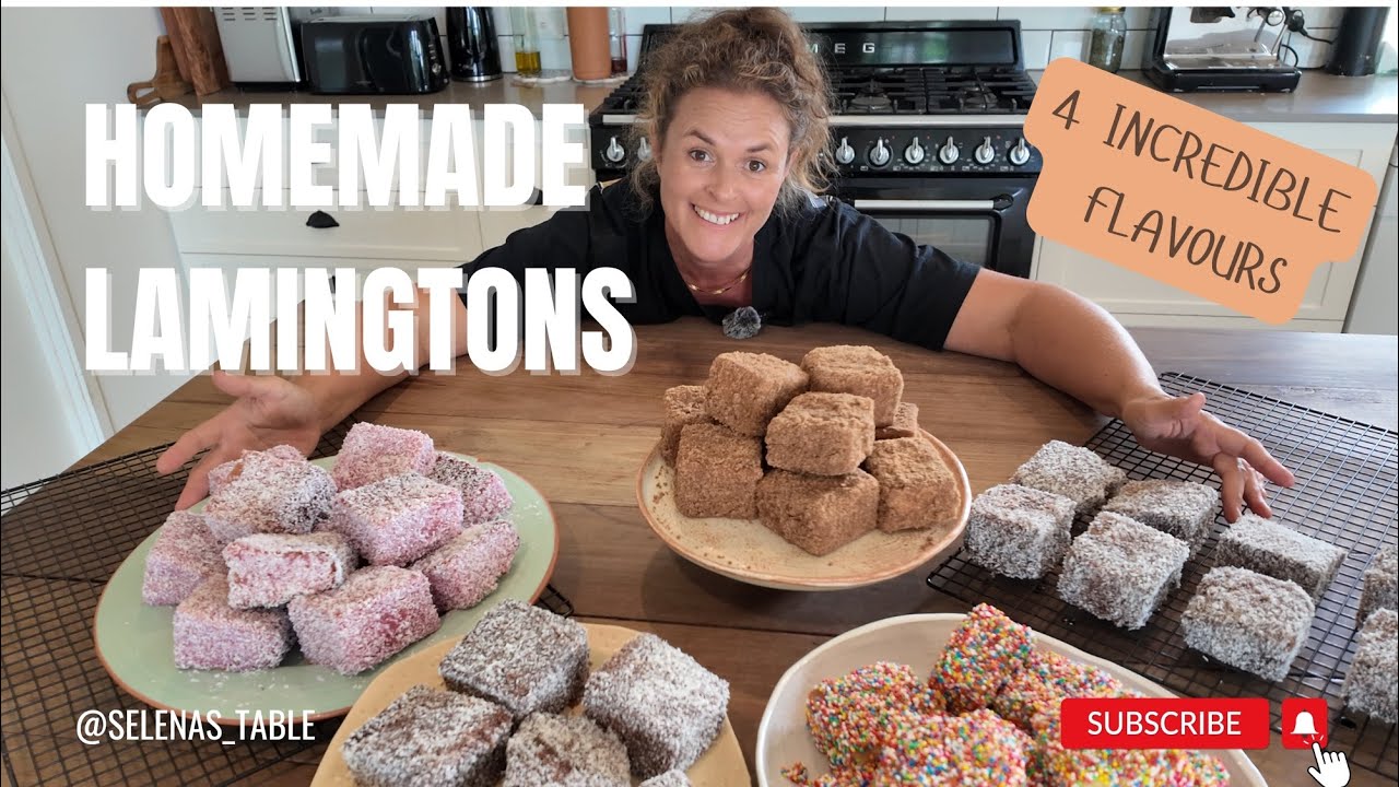 4 EPIC LAMINGTON Varieties You NEED to Try | 🇦🇺 Classic AUSSIE dessert!🇦🇺