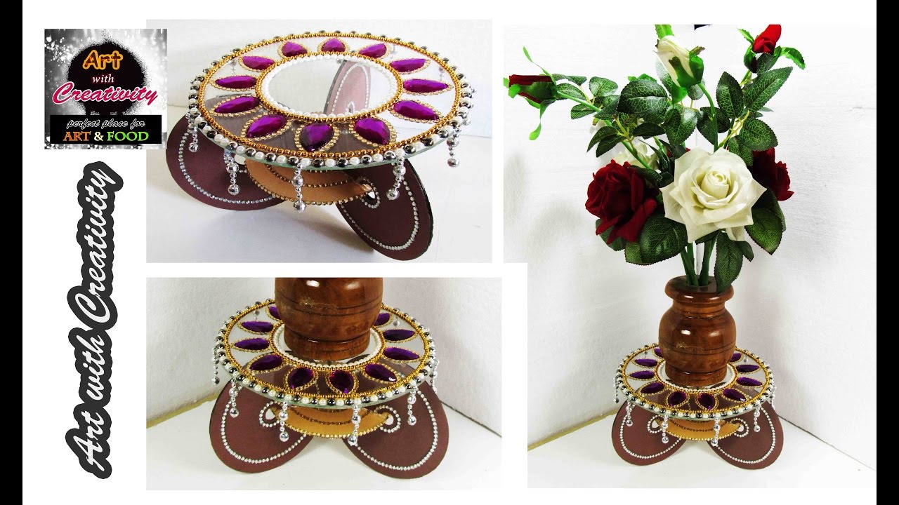 How to make a Flower vase stand | Best out of waste | DIY | Art with Creativity