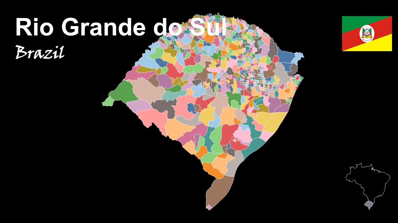 🔵 Rio Grande do Sul, Brazil: All the 497 Municipalities - Rio Grande do Sul: Todos os 497 Municípios
