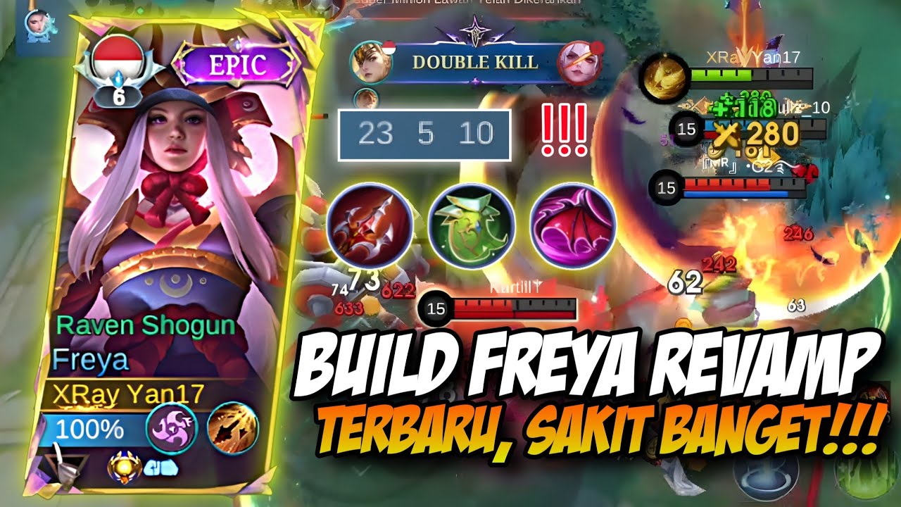 BUILD FREYA REVAMP TERBARU | DARAH GA ABIS ABIS !!!, KALIAN WAJIB COBAIN 🔥 -Mobilelegends