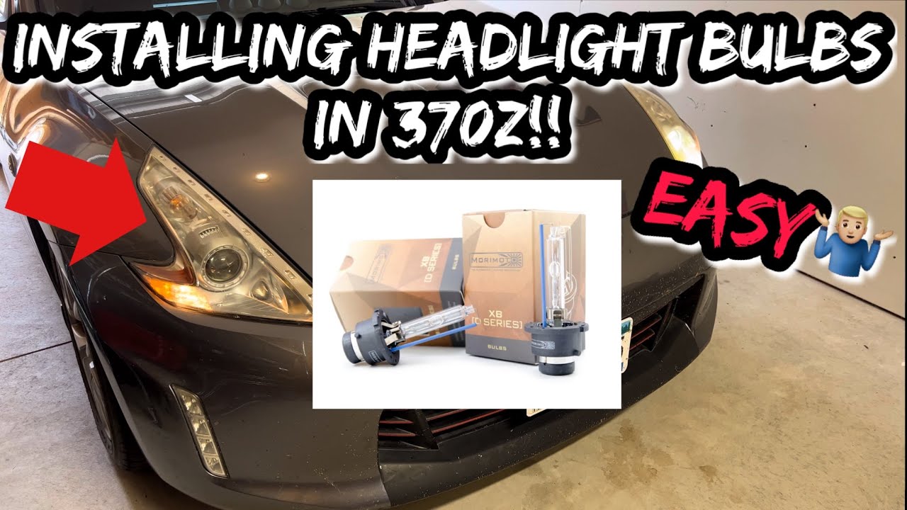 How to replace Headlight Bulbs in a 370Z!!!