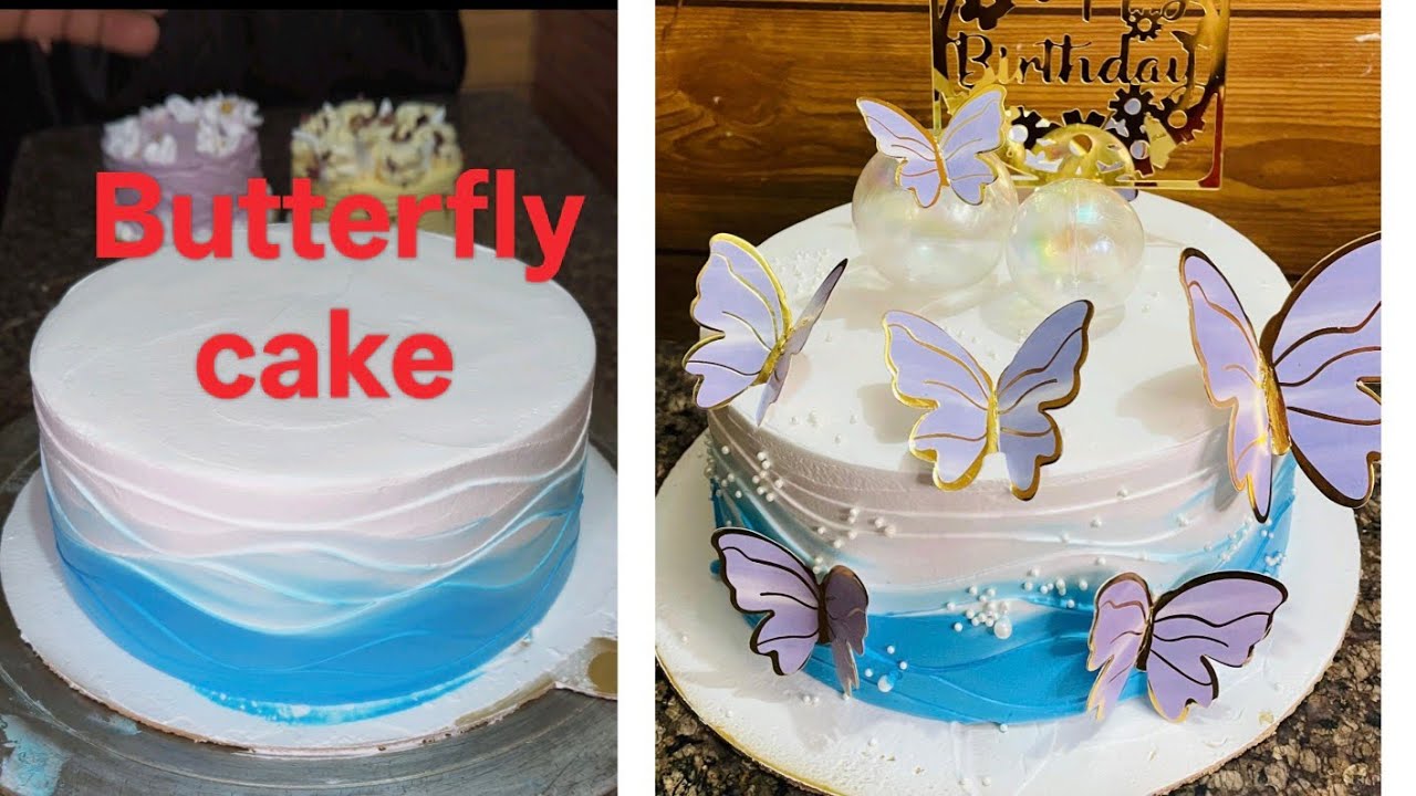 Butterfly cake #cake #butterfly #cakedecoration #cakedecorating #cakedesign #vanilacakedecoration
