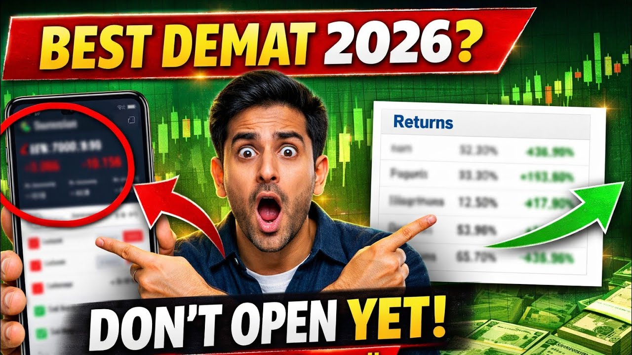 Best Demat Account in India 2026 🔥 Zerodha vs Groww vs Angel One vs Upstox | Honest Review