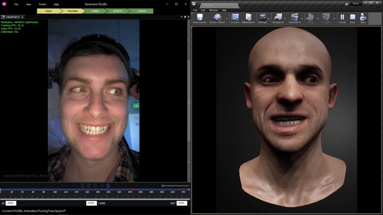 Create high-quality facial animation with Faceware Studio