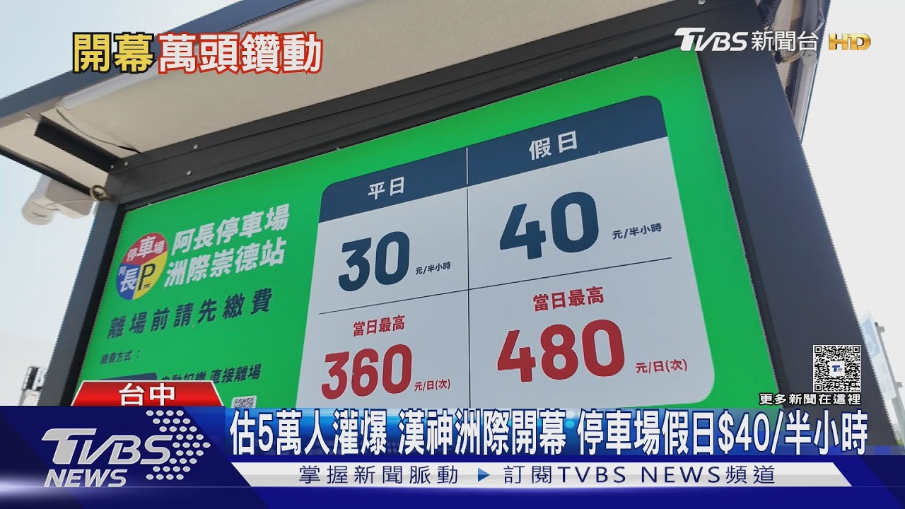 估5萬人灌爆 漢神洲際開幕 停車場假日$40/半小時｜TVBS新聞 @TVBSNEWS02