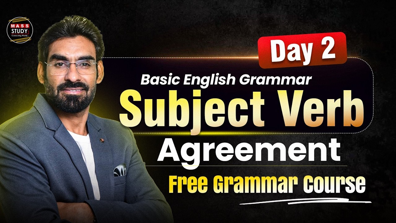 Day 2 Subject Verb Agreement in English Grammar | Learn English From Basic| All Rules