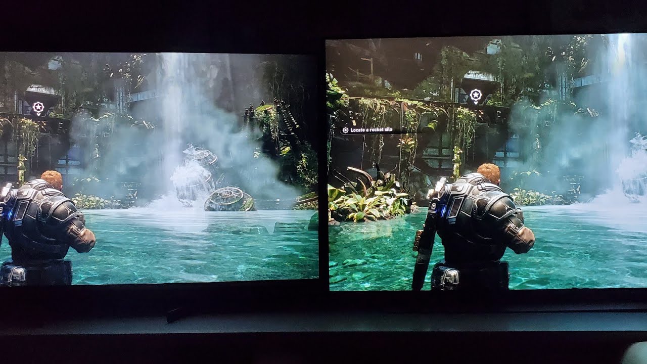 LG CX OLED VS SONY X950H HDR 4K GAMING COMPARISON GEARS OF WAR 4&5 ( VALUE ELECTRONICS) LG C10