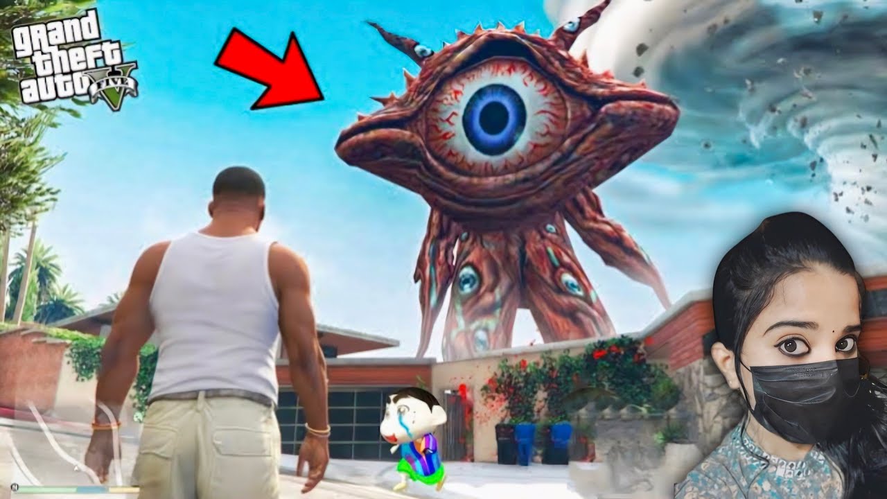 Shinchan And Franklin Found A Dangerous Monster Near Their House! - GTA 5 #66