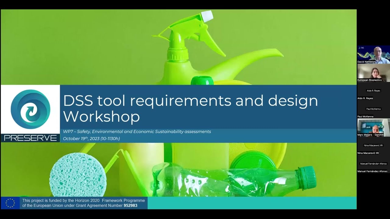 PRESERVE Workshop - Designing a Decision Support System (DSS)