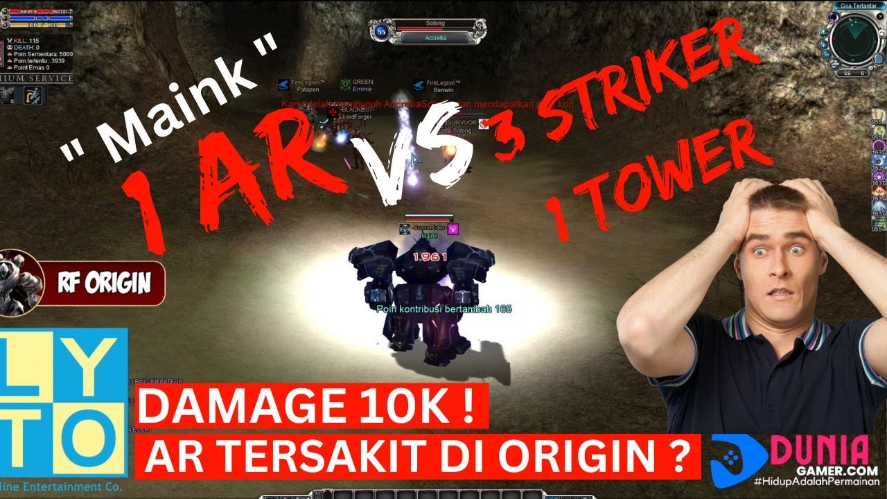 ❗❗ RF ORIGIN ❗❗ MENEGANGKAN 1 AR VS 3 STRIKER 1 TOWER , WORTH KAH BUILD AR DI ORIGIN ❗❗ rforigin