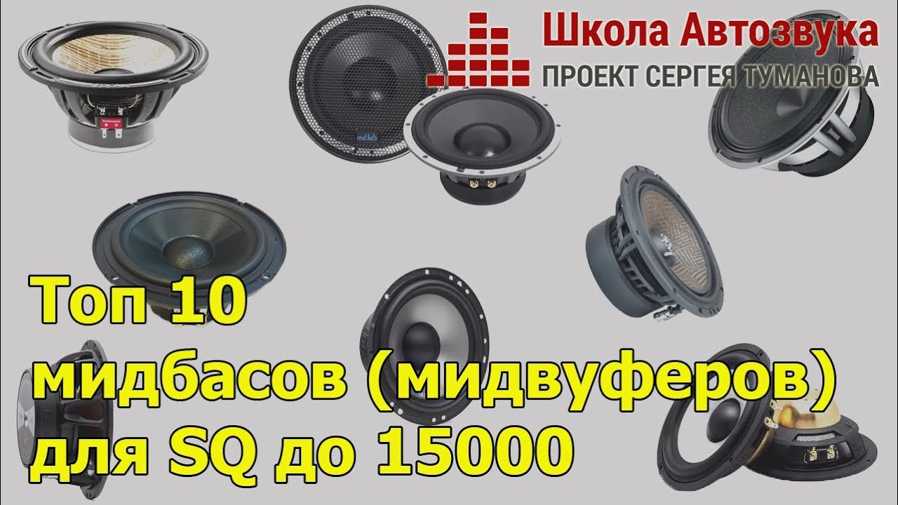 Топ 10 мидбасов (мидвуферов) для SQ до 15000