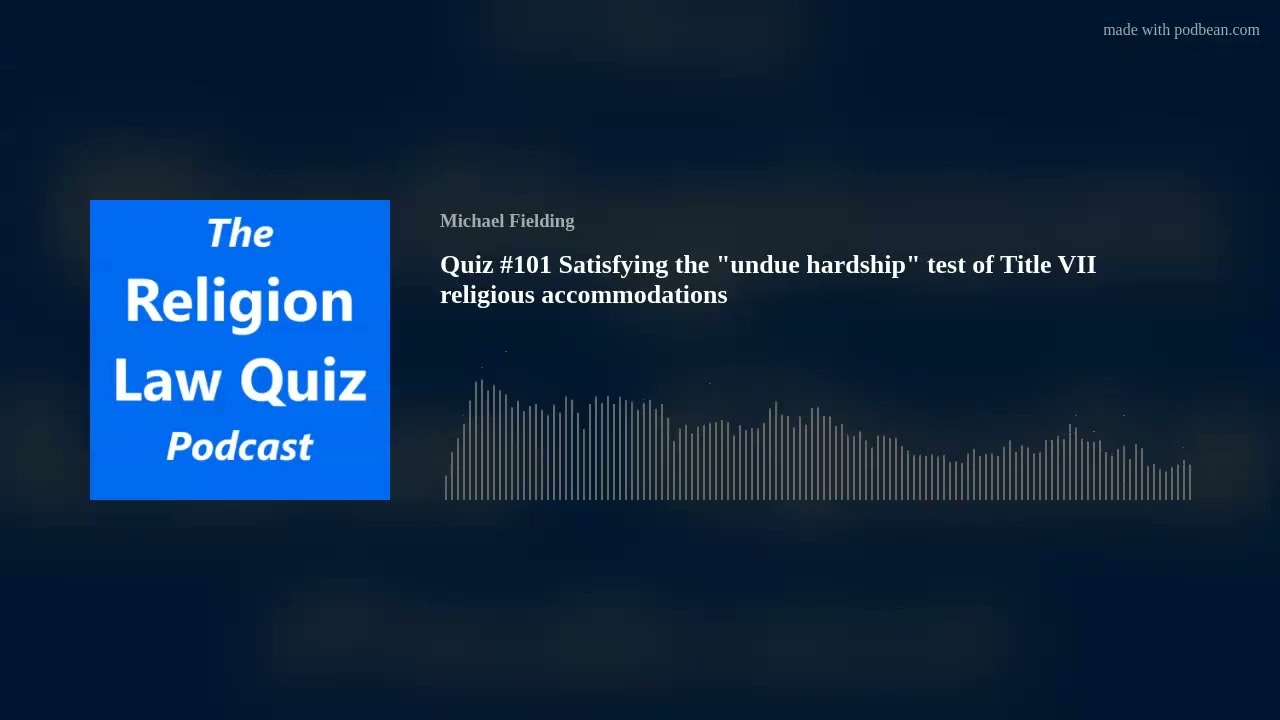 Quiz #101 Satisfying the 
