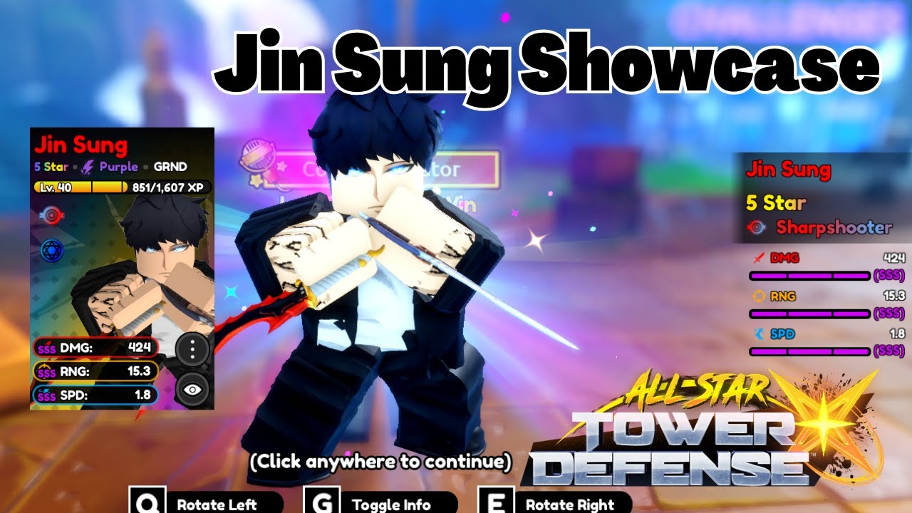 Jin Sung Showcase ASCENDED (Прокачка уровня в одиночку) Стоит ли оно того? All Star Tower Defense...