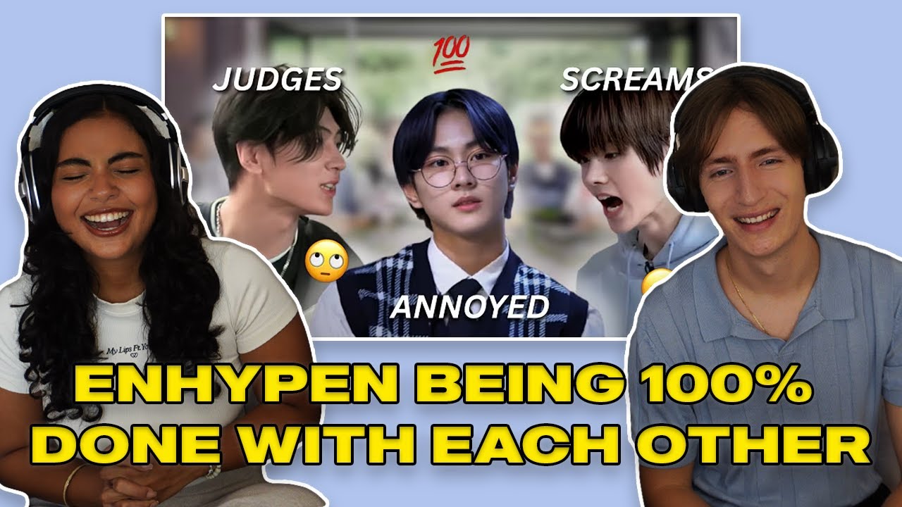 ENGENE Couple Reacts to ENHYPEN being 100% done with each other 💀 (they need break)