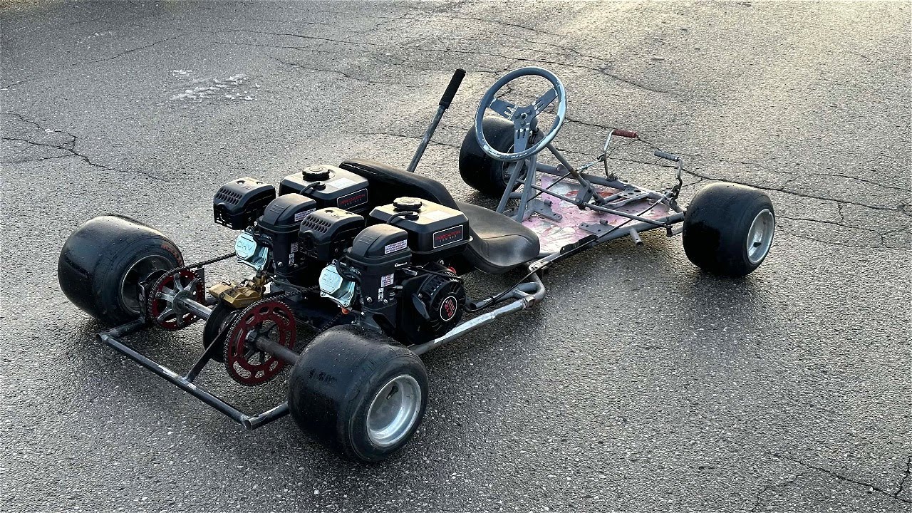 We Built a 2 Speed 2 Engine Go kart! Does it work?