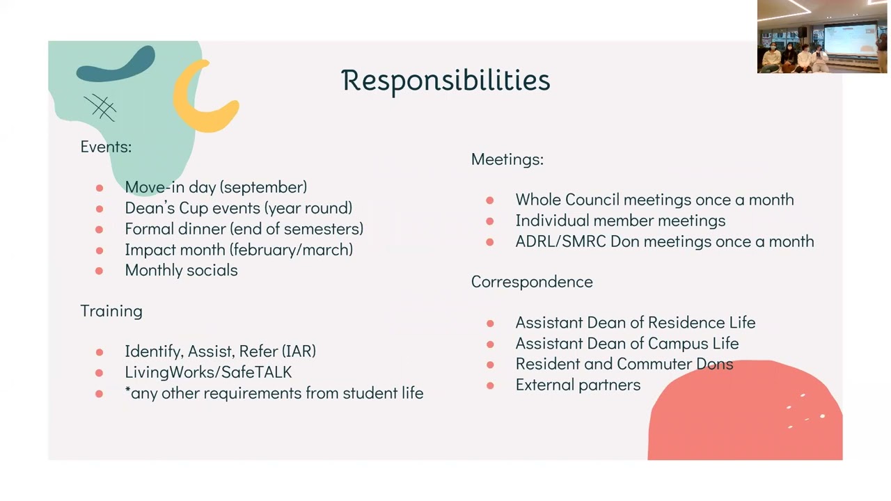 St. Michael's College Residence Council (SMRC) Information Session, 2022