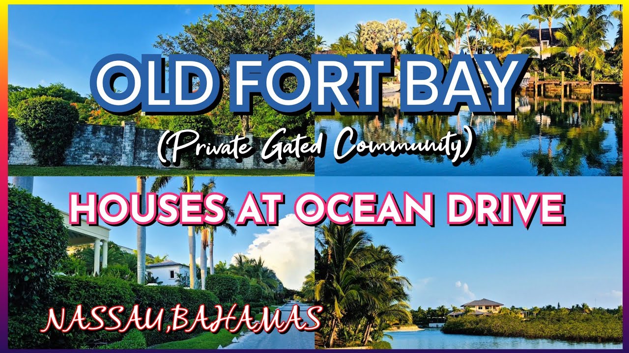 OLD FORT BAY(Private Gated Community)HOUSES AT OCEAN DRIVE,NASSAU,BAHAMAS #nassaubahamas
