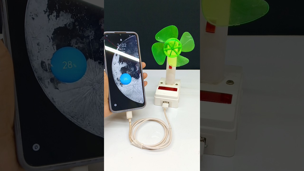 How To Make DC Motor Fan With Power Bank || Science Project Working Model #scienceproject #shorts