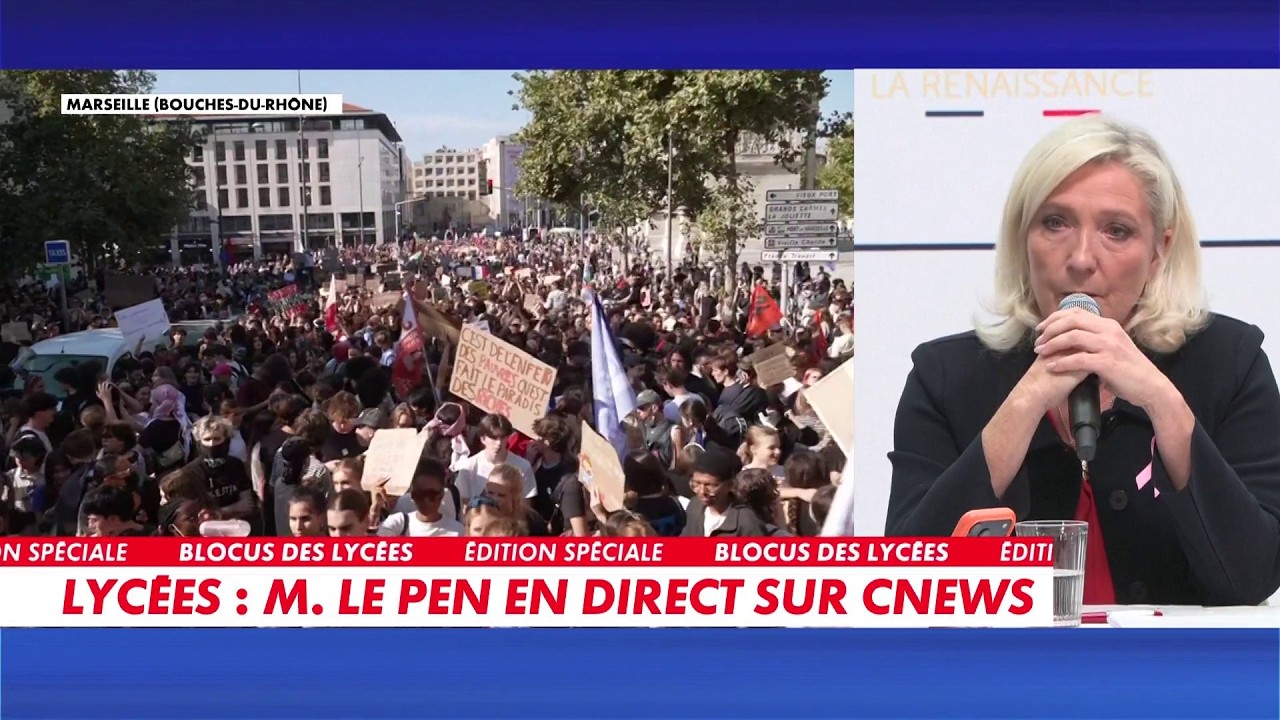 Marine Le Pen revient sur l'absent&eacute;isme des professeurs dans les coll&egrave;ges et lyc&eacute;es
