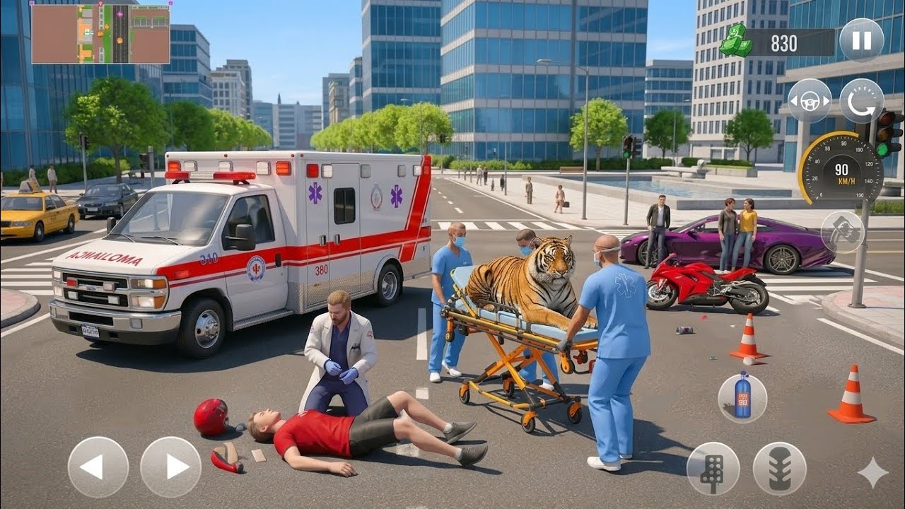 Ambulance Simulator Rescue 3D | एम्बुलेंस वाला गेम | Gameplay HD 