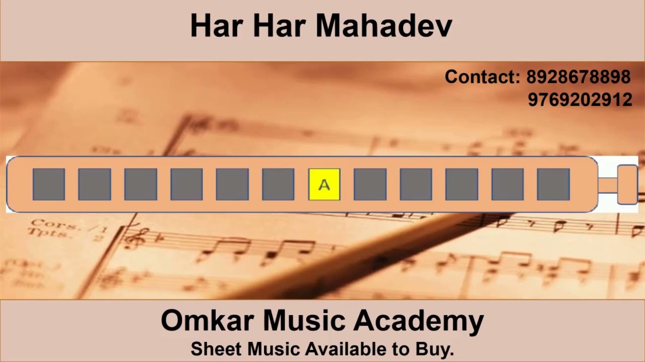 Har Har Mahadev Shambu Harmonica Tutorial