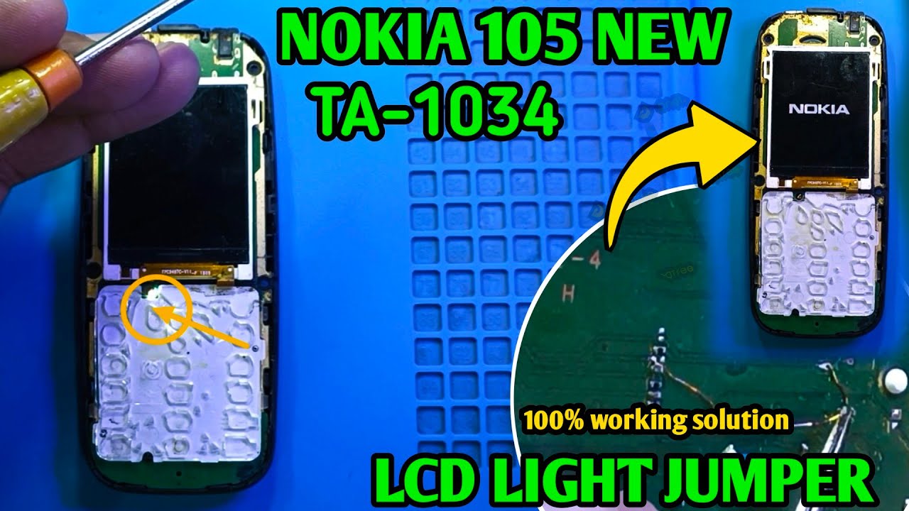 NOKIA 105 Ta-1034 LCD Light Jumper Solution