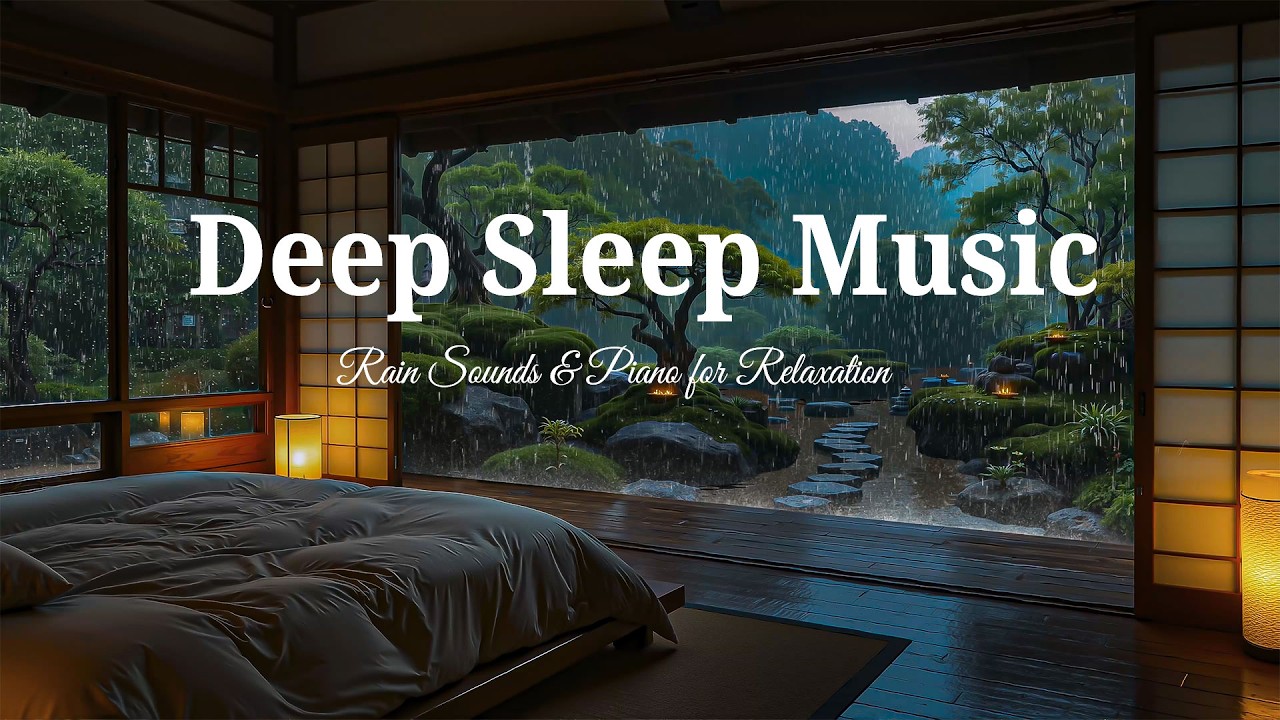 Gentle Relaxing Piano Music & Rain Sounds 🌧 Healing Deep Sleep Music For Stress Relief And Peace