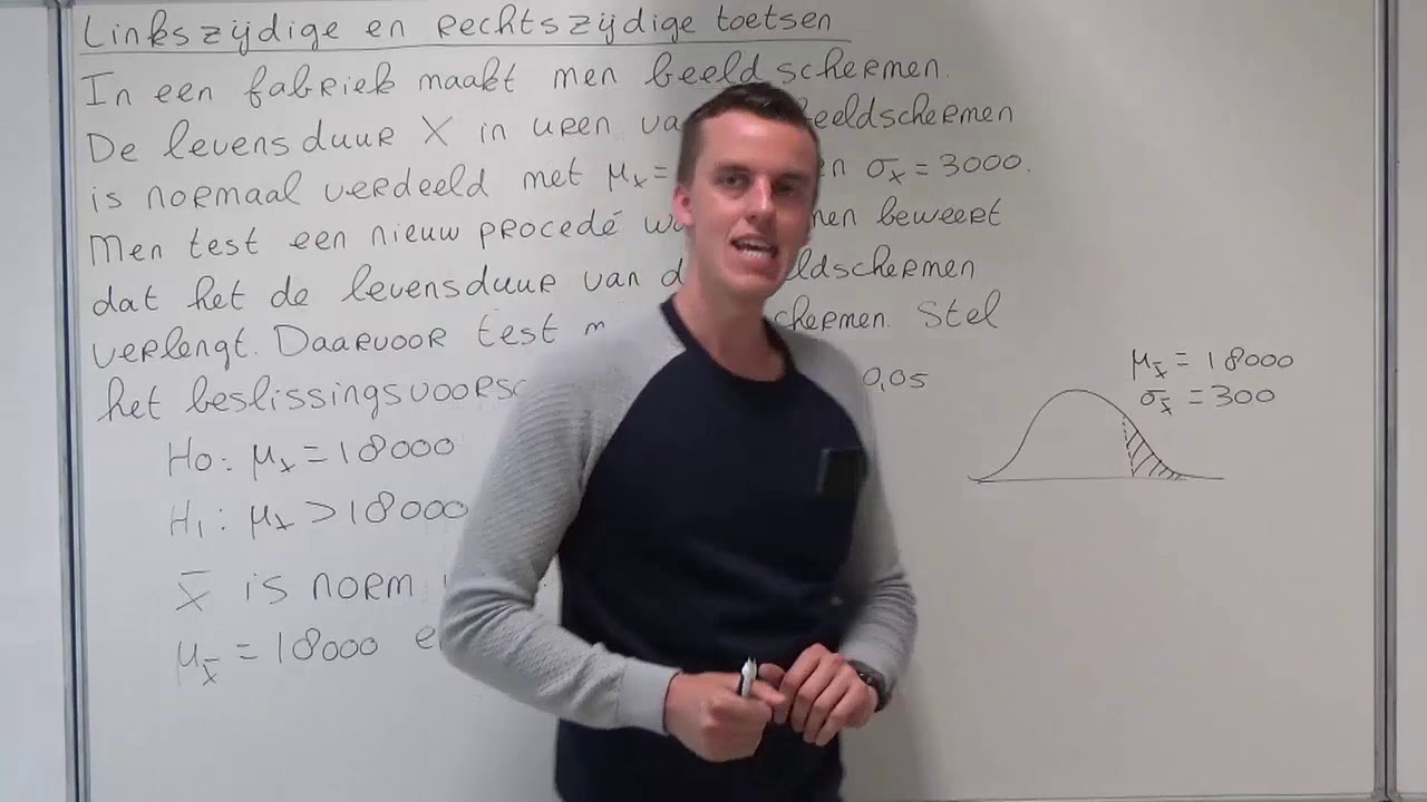Linkszijdige en rechtszijdige toetsen (VWO wiskunde A)