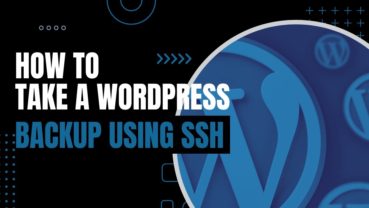 How to Backup WordPress Using SSH | WordPress Website Backup | SSH | #intermediate