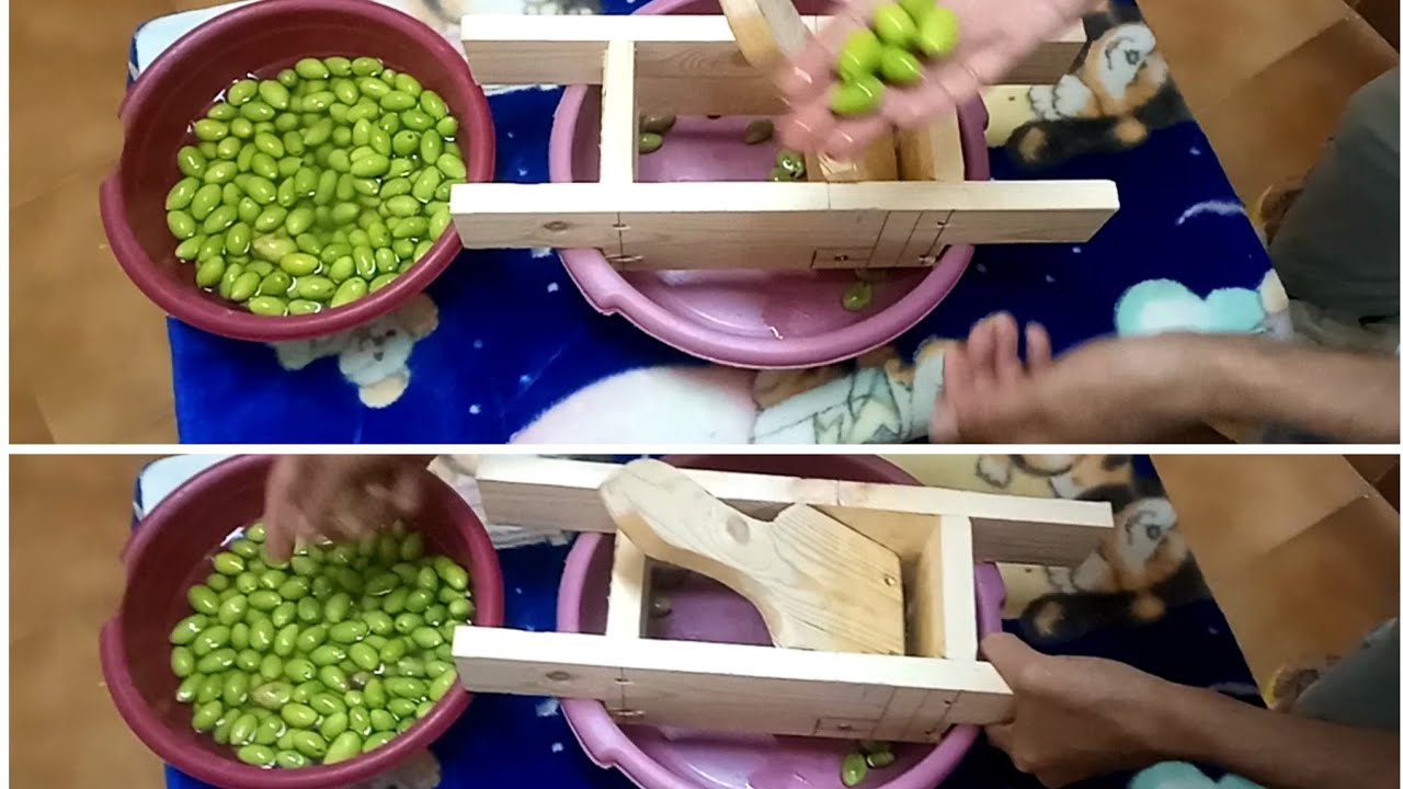 كيف تصنع آلة تكسير الزيتون/ How to make an olive crushing machine