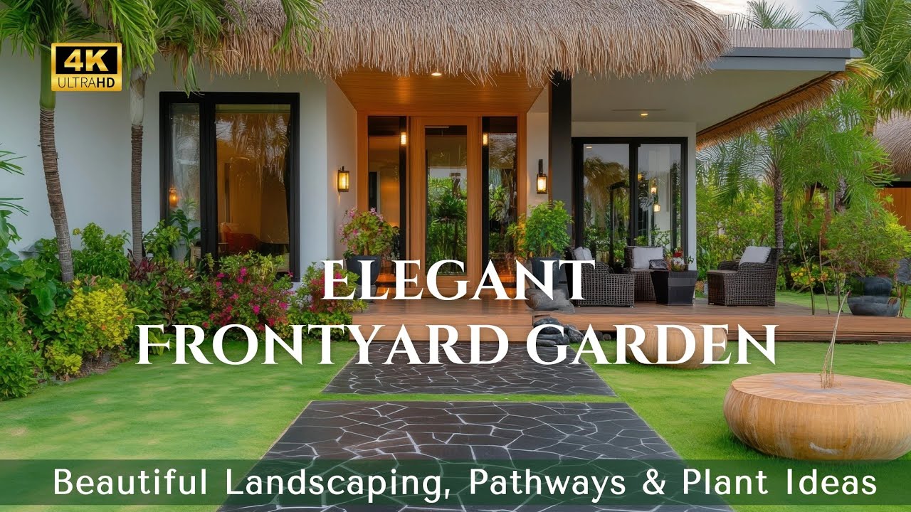 Elegant Frontyard Garden: Beautiful Landscaping, Pathways & Plant Ideas for a Stunning Curb Appeal