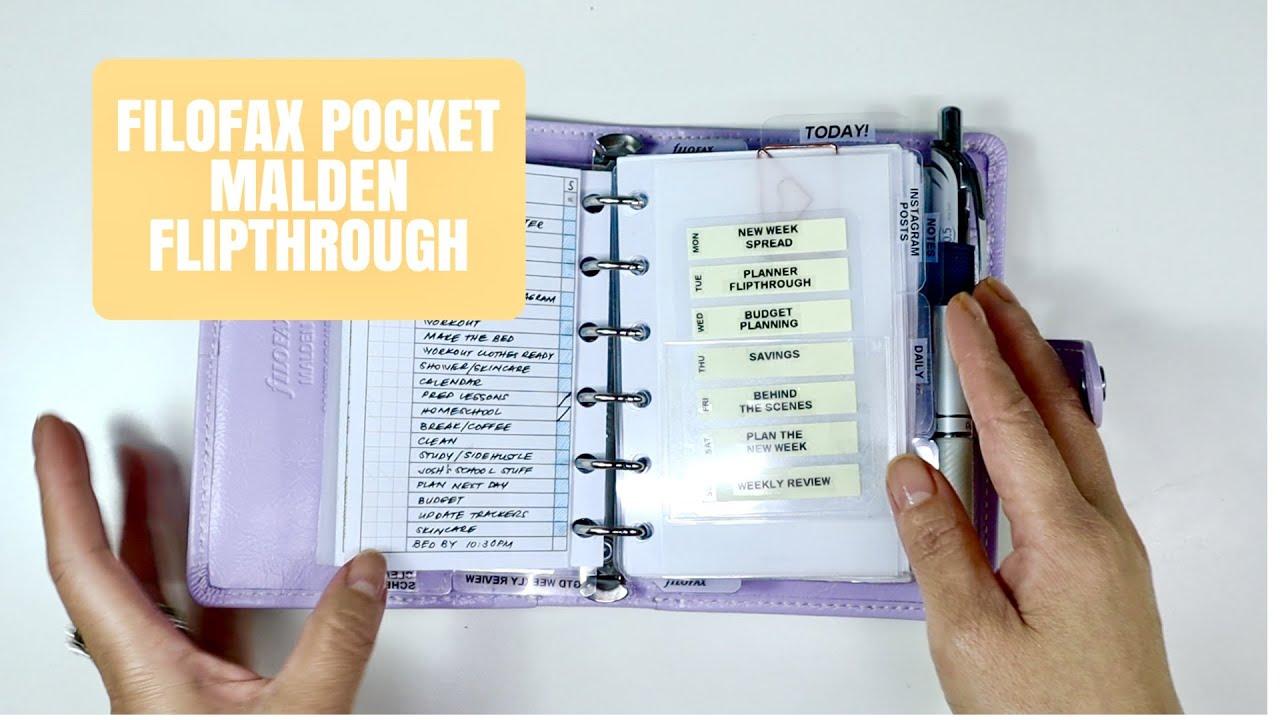 Pocket Filofax Malden Flip-through