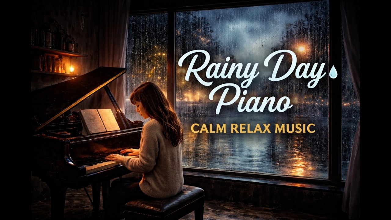 Rainy Day Piano 🌧 Calm Relaxing Piano Music | 1 Hour Playlist
