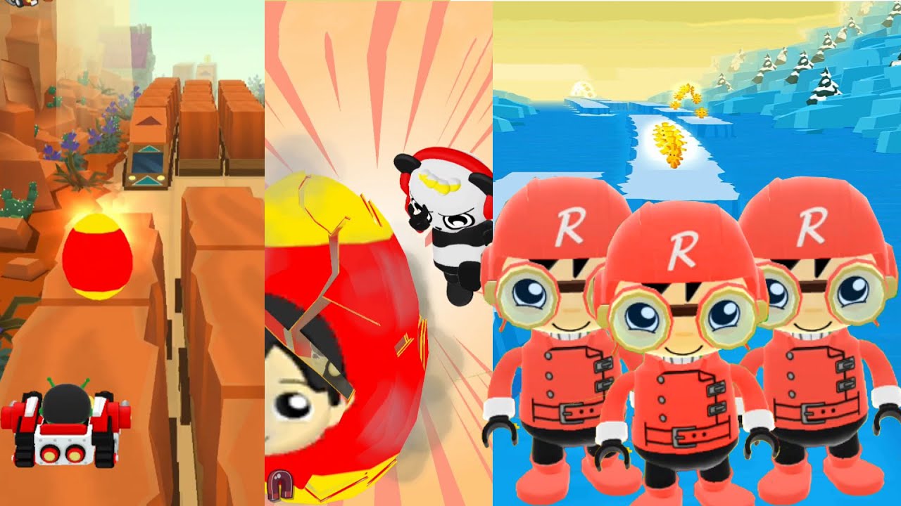 TAG WITH RYAN RED RYAN VS MECHA ROBO CAR MYSTERIOUS EGG SURPRISE