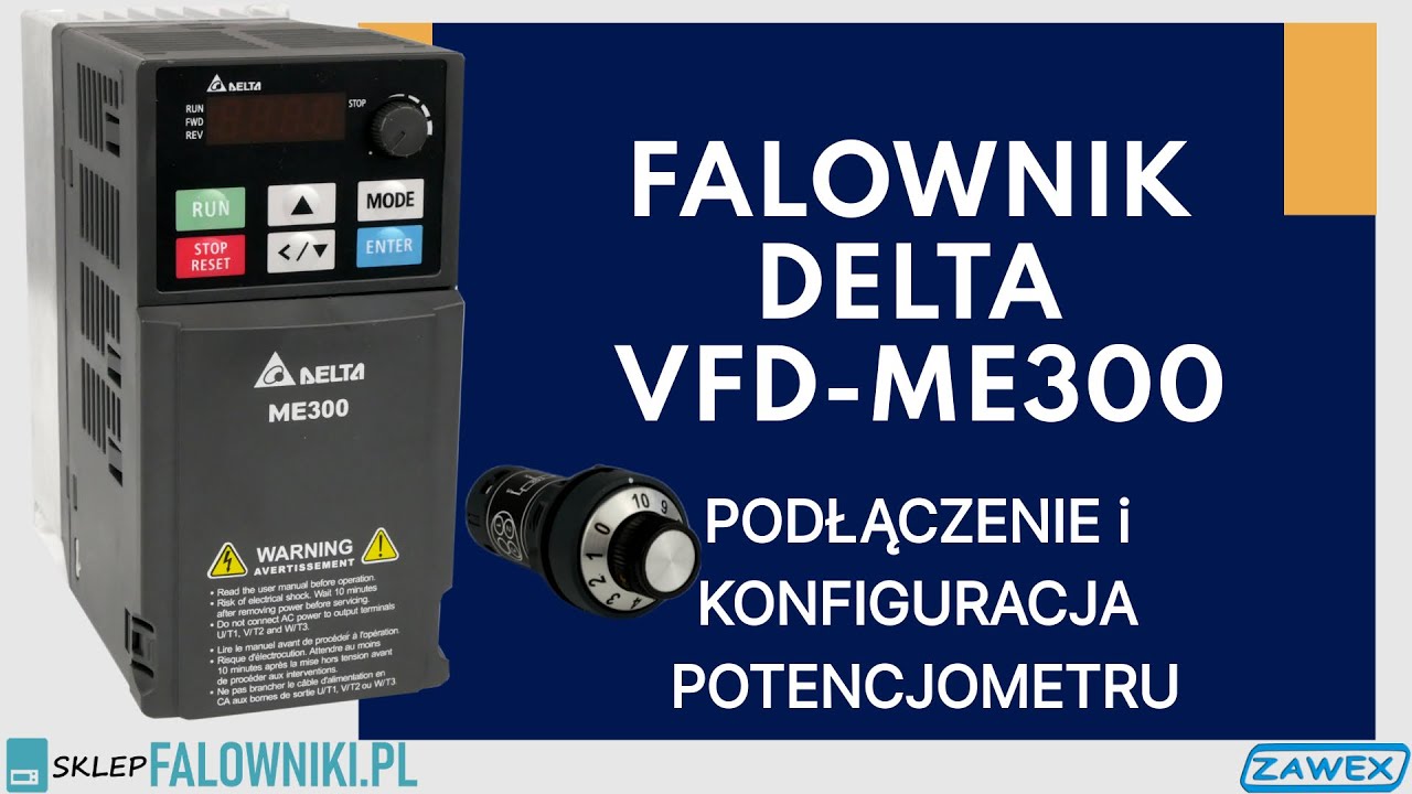 Falowniki Delta VFD-ME300 – podłączanie i konfiguracja potencjometru  - sklepfalowniki.pl