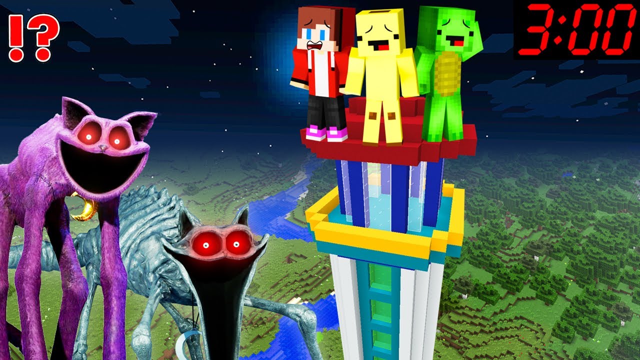 Scary CATNAP vs Paw Patrol Security Base in Minecraft JJ and Mikey! Challenge Maizen